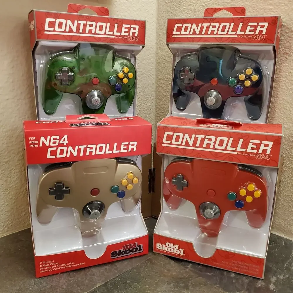 4 N64 Controllers - 4 Colors Bundle (NEW) - Nintendo64 - Old Skool